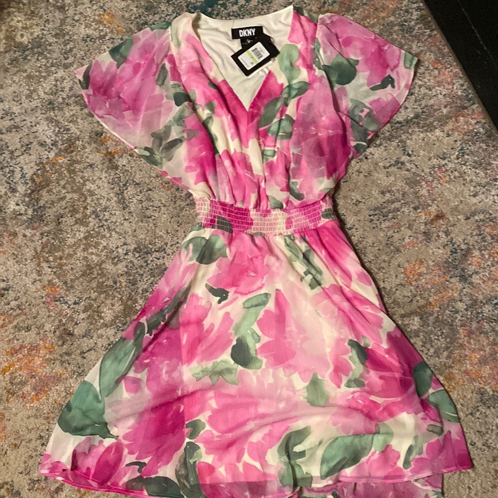 NWT DKNY Bright Floral Dress 4